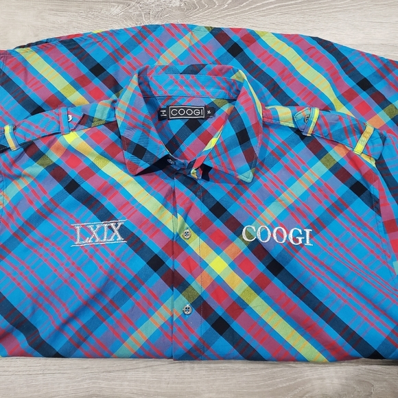 COOGI  button down silver thread XL - Picture 2 of 6